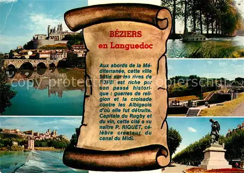 AK / Ansichtskarte Beziers Ville du Bas Languedoc Beziers