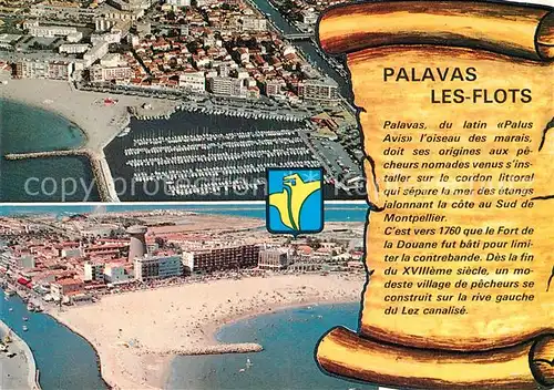 AK / Ansichtskarte Palavas les Flots_Herault Fliegeraufnahme Palavas les Flots_Herault