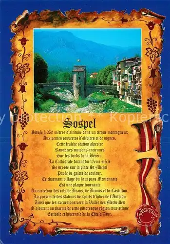 AK / Ansichtskarte Sospel Altstadt von Mentonnais Chronik Sospel