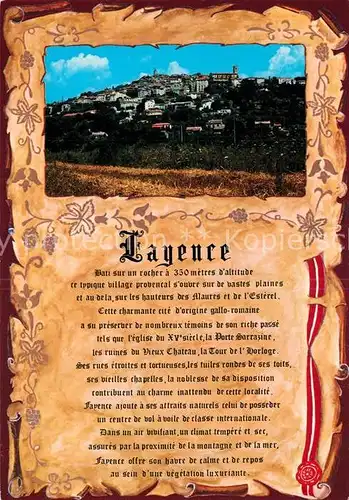 AK / Ansichtskarte Fayence Panorama Chronik Fayence