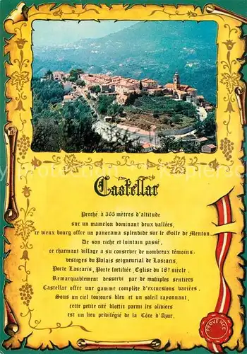 AK / Ansichtskarte Castellar Fliegeraufnahme Chronik Castellar