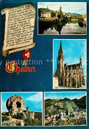 AK / Ansichtskarte Thann_Haut_Rhin_Elsass Cathedrale Saint Thiebuat Ruine Engelbourg Thann_Haut_Rhin_Elsass