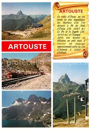 AK / Ansichtskarte Artouste_Gabas Eisenbahn Seilbahn Chronik Artouste_Gabas