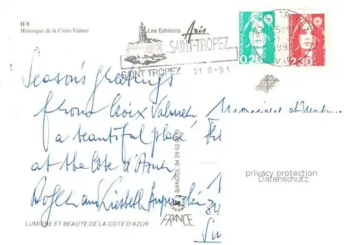 AK / Ansichtskarte La_Croix Valmer Strand Chronik La_Croix Valmer