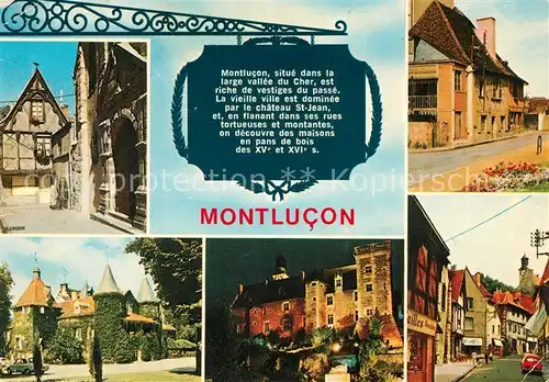 AK / Ansichtskarte Montlucon Vieille maison du XVe siecle Chateau Saint Jean Porte Saint Pierre Montlucon