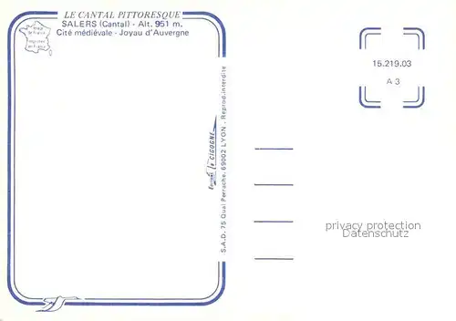 AK / Ansichtskarte Salers Stadtansichten Chronik Salers