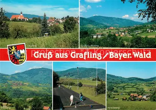 AK / Ansichtskarte Grafling_Niederbayern Panorama Hirschberg Arzting Eidsberg Grafling Niederbayern