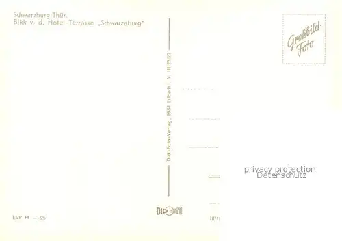 AK / Ansichtskarte Schwarzburg_Thueringer_Wald Hotel Terrasse Schwarzaburg Schwarzburg_Thueringer