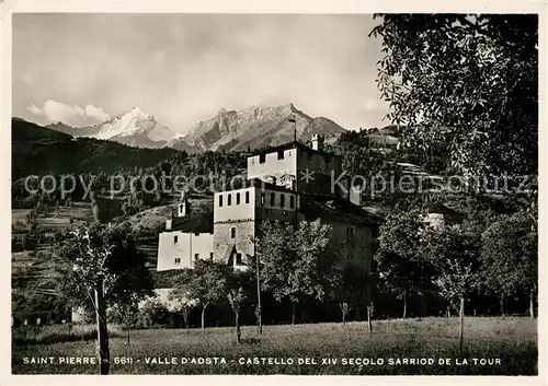 AK / Ansichtskarte Aosta Saint Pierre Castello del XIV secolo Sarriod de la Tour Aosta