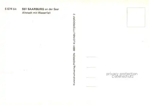 AK / Ansichtskarte Saarburg_Saar Altstadt Wasserfall Saarburg Saar
