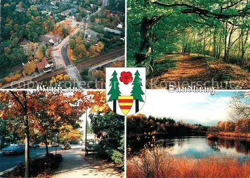 AK / Ansichtskarte Sandkrug_Oldenburg Bahnhofstrasse Huntewanderung Barnefuehrerholz Jungfernschlatt Sandkrug Oldenburg