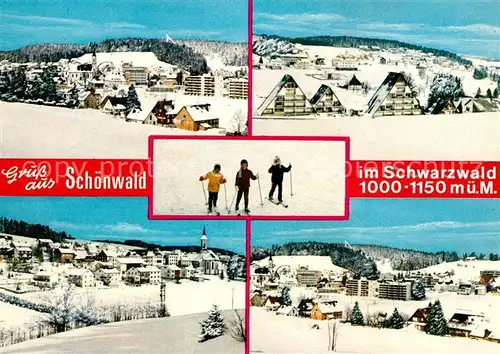 AK / Ansichtskarte Schoenwald_Schwarzwald Winterlandschaften Schoenwald Schwarzwald
