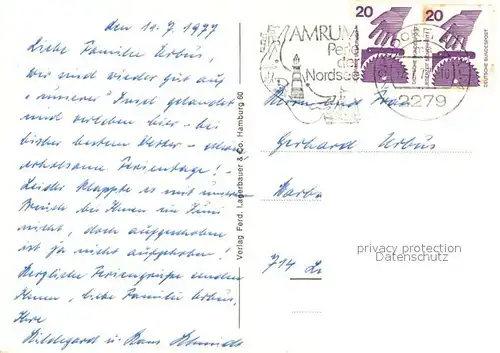 AK / Ansichtskarte Amrum Strand Stadtansichten Abendstimmung Amrum