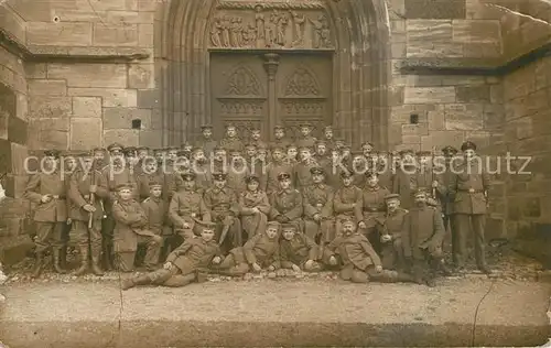 AK / Ansichtskarte Borken_Hessen Gruppenbild Soldaten Militaer 1. Weltkrieg Kriegsjahre 1916 1918 Borken Hessen