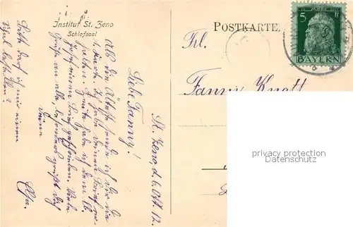 AK / Ansichtskarte St_Zeno_Bad_Reichenhall Institut St Zeno der Englischen Fraeulein Schlafsaal St_Zeno_Bad_Reichenhall