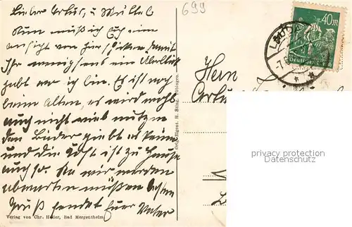 AK / Ansichtskarte Bad_Mergentheim aus der Vogelperspektive Bad_Mergentheim