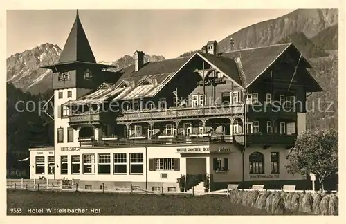 AK / Ansichtskarte Oberstdorf Hotel Wittelsbacher Hof Allgaeuer Alpen Oberstdorf