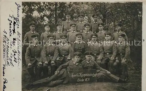 AK / Ansichtskarte Potsdam Gruppenbild Soldaten Offiziere Militaer 3. Komp. 6. Korporalschaft Stube 16 Potsdam