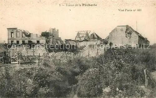AK / Ansichtskarte Paris Ferme de la Pecherie detruite Truemmer Ruinen 1. Weltkrieg Paris