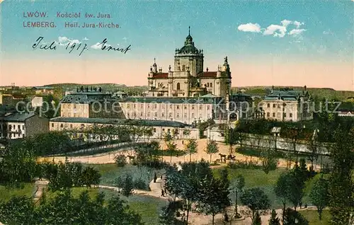 AK / Ansichtskarte Lemberg_Lwow_Lviv Heil. Jura Kirche Lemberg_Lwow_Lviv