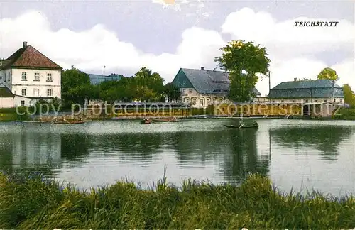 AK / Ansichtskarte Teichstatt_Rybniste Partie am See Bootshaeuser Silesia Karte Nr 1120 Teichstatt_Rybniste