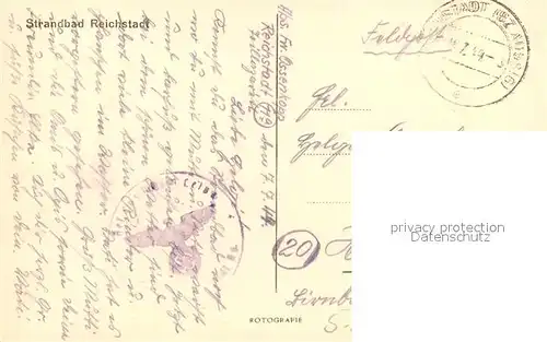 AK / Ansichtskarte Reichstadt_Tschechien Strandbad Reichstadt_Tschechien