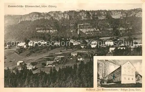 AK / Ansichtskarte Stimmersdorf Panorama Boehmische Schweiz Gasthaus Zur Edmundsklamm Stimmersdorf