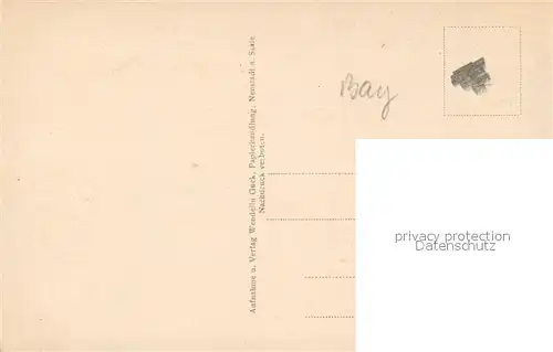 AK / Ansichtskarte Neustadt_Saale mit Kaiserpfalz Salzburg Wappen Kuenstlerkarte Neustadt_Saale