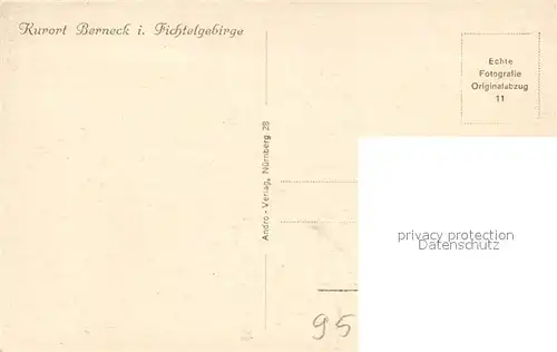 AK / Ansichtskarte Berneck_Fichtelgebirge Marktplatz Brunnen Konditorei Cafe Berneck Fichtelgebirge