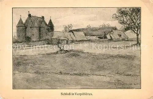 AK / Ansichtskarte Verpillieres Chateau Schloss Kuenstlerkarte Verpillieres