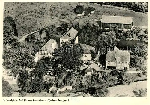 AK / Ansichtskarte Balve Luisenhuette Fliegeraufnahme Balve
