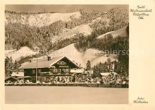 AK / Ansichtskarte Ruhpolding Haus Waidmannsruh Winterlandschaft Ruhpolding
