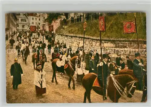 AK / Ansichtskarte Weingarten_Wuerttemberg Blutritt am Tage nach Christi Himmelfahrt Weingarten Wuerttemberg