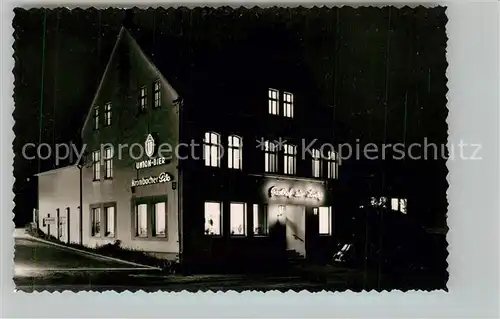 AK / Ansichtskarte Worth_Luedenscheid Gasthof zur Linde Nachtaufnahme 