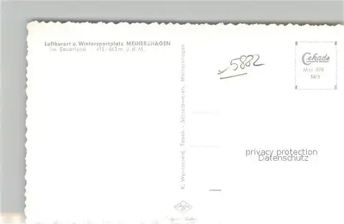 AK / Ansichtskarte Meinerzhagen Luftkurort Wintersportplatz Fliegeraufnahme Meinerzhagen