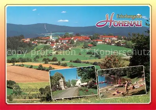 AK / Ansichtskarte Hohenau_Niederbayern Panorama Ortsansicht Liegewiese Hohenau Niederbayern