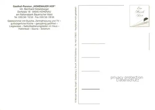 AK / Ansichtskarte Hohenau_Niederbayern Panorama Ortsansicht Liegewiese Hohenau Niederbayern