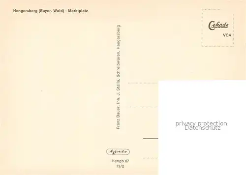 AK / Ansichtskarte Hengersberg Marktplatz Hengersberg