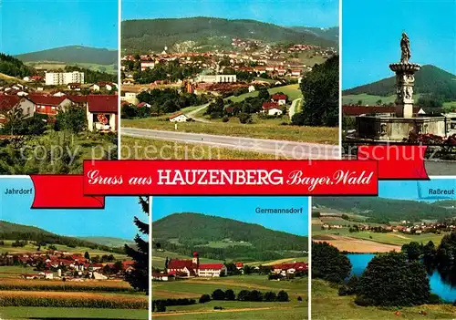 AK / Ansichtskarte Hauzenberg_Niederbayern Panoramen Jahrdorf Germannsdorf Rassreut Brunnen Hauzenberg Niederbayern