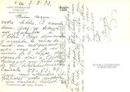 AK / Ansichtskarte Cancale Segelboot Chronik Cancale