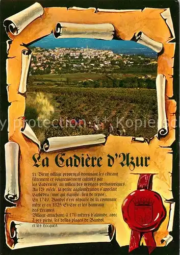 AK / Ansichtskarte La_Cadiere d_Azur Panorama Chronik La_Cadiere d_Azur