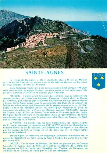 AK / Ansichtskarte Sainte Agnes_Nice Le Logis Sarrazin Sainte Agnes Nice