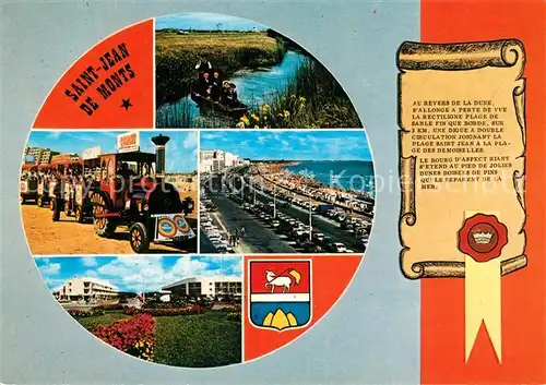 AK / Ansichtskarte Saint_Jean_de_Monts Parkeisenbahn Uferpromenade Boot Park Chronik Saint_Jean_de_Monts