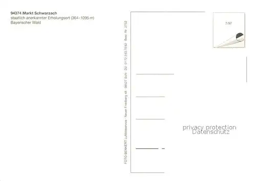AK / Ansichtskarte Schwarzach_Niederbayern Fliegeraufnahme  Schwarzach Niederbayern