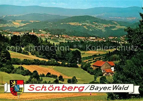 AK / Ansichtskarte Schoenberg_Freyung Grafenau Panorama Schoenberg