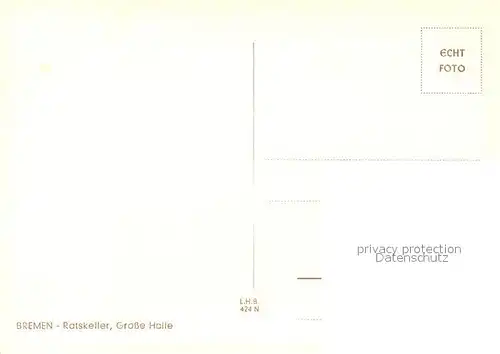 AK / Ansichtskarte Bremen Ratskeller grosse Halle Bremen