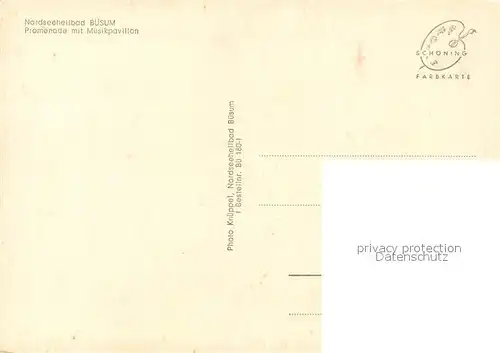 AK / Ansichtskarte Buesum_Nordseebad Promenade Musikpavillon Buesum_Nordseebad