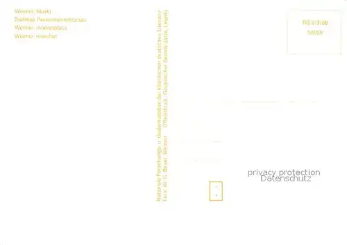 AK / Ansichtskarte Weimar_Thueringen Markt Weimar Thueringen