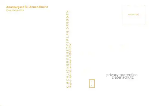 AK / Ansichtskarte Annaberg Buchholz_Erzgebirge Sankt Annenkirche Annaberg Buchholz