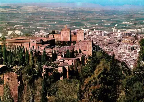 AK / Ansichtskarte Granada Panorama Alhambra Granada